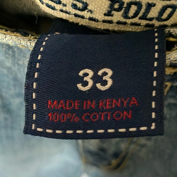 US Polo Assn: Men's Blue Baggy Denim Shorts- 33 - Picture 5 of 10